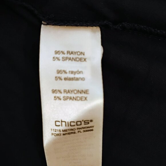 Chico's Woman's Dress Sleeveless Navy Blue Lace up neck Size: 1 - Picture 4 of 6